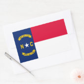 Vlaggenontwerp Noordelijke Carolina Rechthoekige Sticker (Envelop)