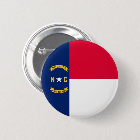 Vlaggenontwerp Noordelijke Carolina Ronde Button 5,7 Cm (Voorkant /achterkant)