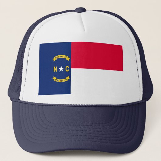 Vlaggenontwerp Noordelijke Carolina Trucker Pet (Voorkant)