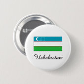 Vlaggenontwerp Oezbekistan Ronde Button 5,7 Cm (Voorkant /achterkant)