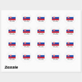 Vlaggenontwerp Slowakije Ronde Sticker (Vel)