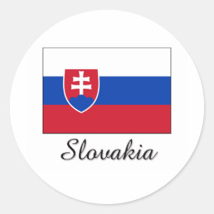 Vlaggenontwerp Slowakije Ronde Sticker