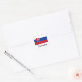 Vlaggenontwerp Slowakije Ronde Sticker (Envelop)