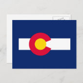 Vlaggenontwerp van de Colorado-staat Briefkaart (Voorkant / Achterkant)