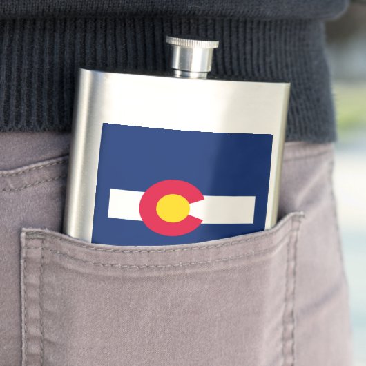 Vlaggenontwerp van de Colorado-staat Heupfles (Voorbeeld)