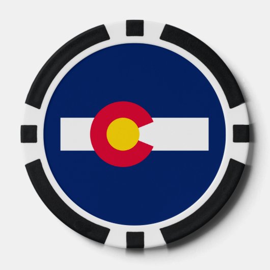 Vlaggenontwerp van de Colorado-staat Poker Chips (Voorkant)