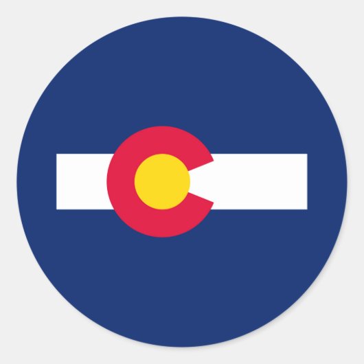 Vlaggenontwerp van de Colorado-staat Ronde Sticker (Voorkant)