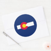 Vlaggenontwerp van de Colorado-staat Ronde Sticker (Envelop)