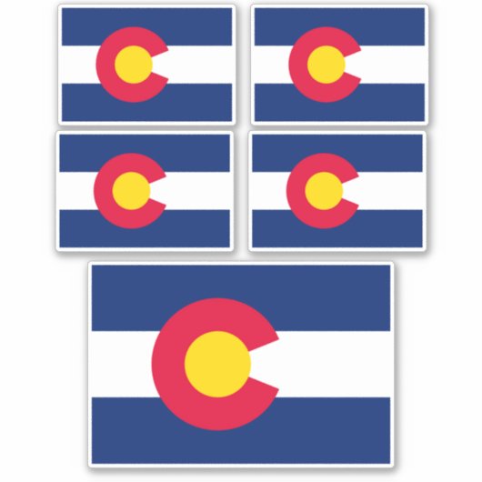 Vlaggenontwerp van de Colorado-staat Sticker (Voorkant)