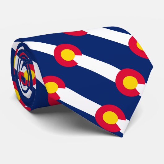 Vlaggenontwerp van de Colorado-staat Stropdas (Opgerold)