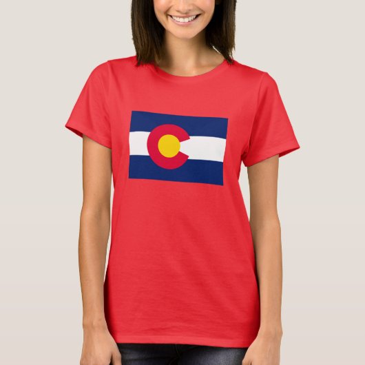 Vlaggenontwerp van de Colorado-staat T-shirt (Voorkant)