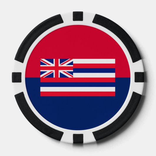 Vlaggenontwerp van de Hawaï-staat Pokerchips (Voorkant)