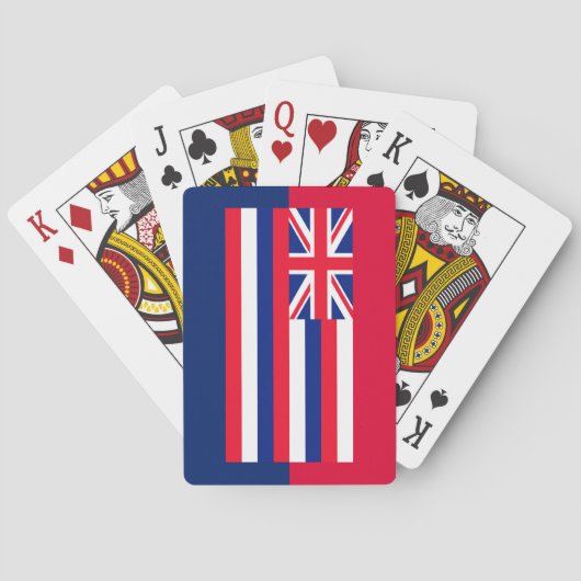 Vlaggenontwerp van de Hawaï-staat Pokerkaarten (Achterkant)