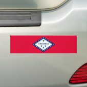 Vlaggenontwerp van de staat Arkansas Bumpersticker (Op auto)