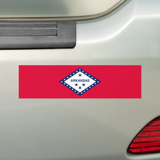 Vlaggenontwerp van de staat Arkansas Bumpersticker (Op auto)