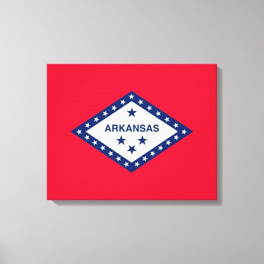 Vlaggenontwerp van de staat Arkansas Canvas Afdruk (Voorkant)