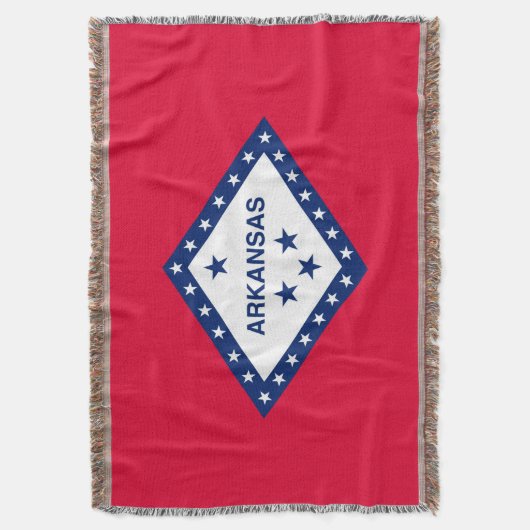 Vlaggenontwerp van de staat Arkansas Deken (Voorkant Verticaal)