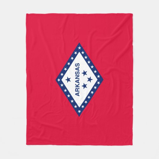 Vlaggenontwerp van de staat Arkansas Fleece Deken (Voorkant)