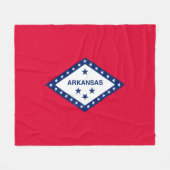 Vlaggenontwerp van de staat Arkansas Fleece Deken (Voorkant (Horizontaal))