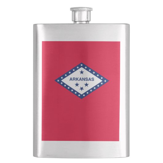 Vlaggenontwerp van de staat Arkansas Heupfles (Voorkant)