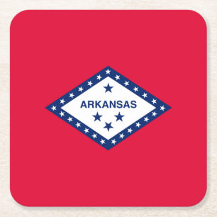 Vlaggenontwerp van de staat Arkansas Kartonnen Onderzetters