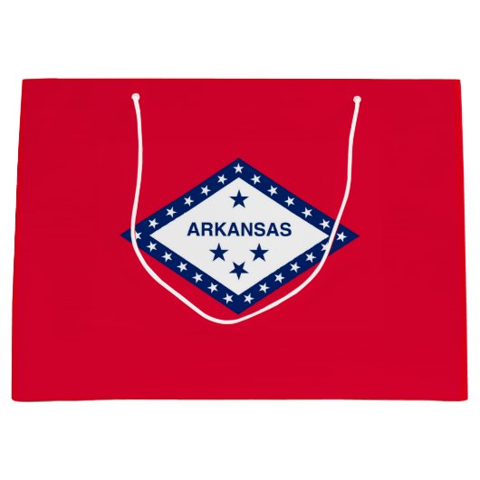 Vlaggenontwerp van de staat Arkansas Large Cadeautasje (Voorkant)