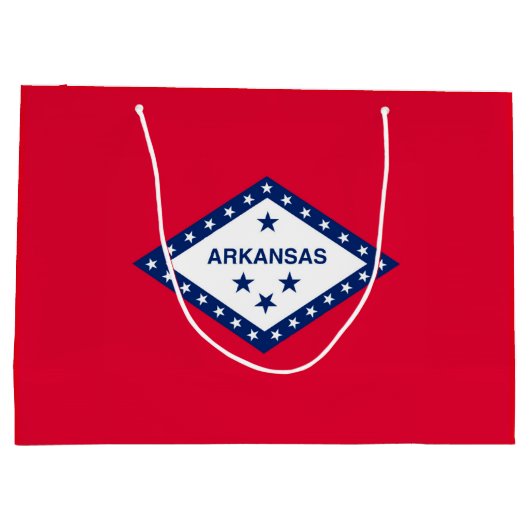 Vlaggenontwerp van de staat Arkansas Large Cadeautasje (Achterkant)