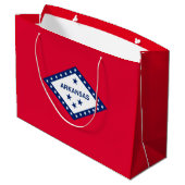 Vlaggenontwerp van de staat Arkansas Large Cadeautasje (Achterkant Gekanteld)