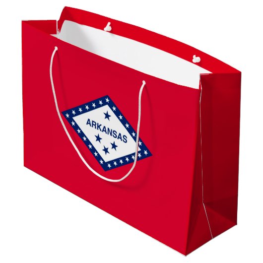 Vlaggenontwerp van de staat Arkansas Large Cadeautasje (Achterkant Gekanteld)