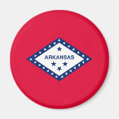 Vlaggenontwerp van de staat Arkansas Magneet (Voorkant)