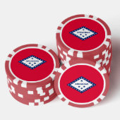 Vlaggenontwerp van de staat Arkansas Poker Chips (Opstapeling)