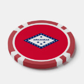 Vlaggenontwerp van de staat Arkansas Poker Chips (Enkel)