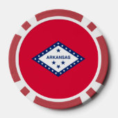 Vlaggenontwerp van de staat Arkansas Poker Chips (Achterkant)