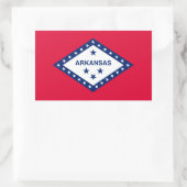 Vlaggenontwerp van de staat Arkansas Rechthoekige Sticker (Tas)