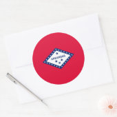 Vlaggenontwerp van de staat Arkansas Ronde Sticker (Envelop)