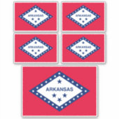 Vlaggenontwerp van de staat Arkansas Sticker (Voorkant)