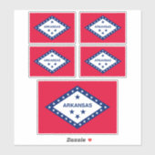 Vlaggenontwerp van de staat Arkansas Sticker (Vel)