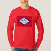 Vlaggenontwerp van de staat Arkansas T-shirt (Voorkant)