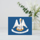 Vlaggenontwerp van de staat Louisiana Briefkaart (Staand voorkant)