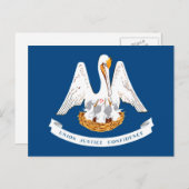 Vlaggenontwerp van de staat Louisiana Briefkaart (Voorkant / Achterkant)