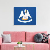 Vlaggenontwerp van de staat Louisiana Canvas Afdruk (Insitu (Woonkamer))