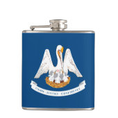 Vlaggenontwerp van de staat Louisiana Heupfles (Voorkant)