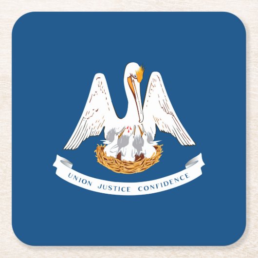 Vlaggenontwerp van de staat Louisiana Kartonnen Onderzetters (Voorkant)