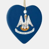 Vlaggenontwerp van de staat Louisiana Keramisch Ornament (Rechts)