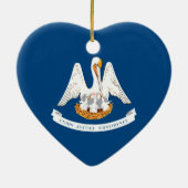 Vlaggenontwerp van de staat Louisiana Keramisch Ornament (Achterkant)