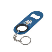 Vlaggenontwerp van de staat Louisiana Mini Flessenopener (Achterkant Gekanteld)