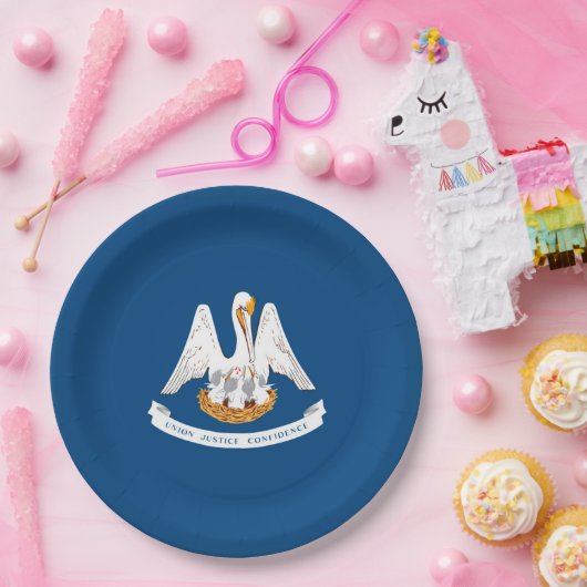 Vlaggenontwerp van de staat Louisiana Papieren Bordje (Feest)