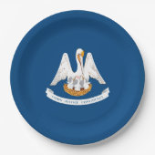 Vlaggenontwerp van de staat Louisiana Papieren Bordje (Voorkant)