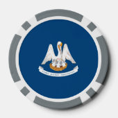 Vlaggenontwerp van de staat Louisiana Pokerchips (Achterkant)