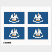 Vlaggenontwerp van de staat Louisiana Rechthoekige Sticker (Vel)